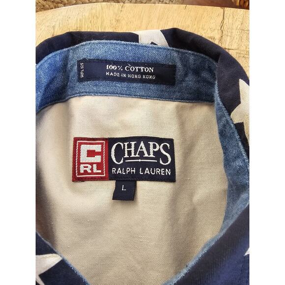 Chaps Ralph Lauren American Flag Button Down Shirt Men’s L Preppy Patriotic - Picture 5 of 8